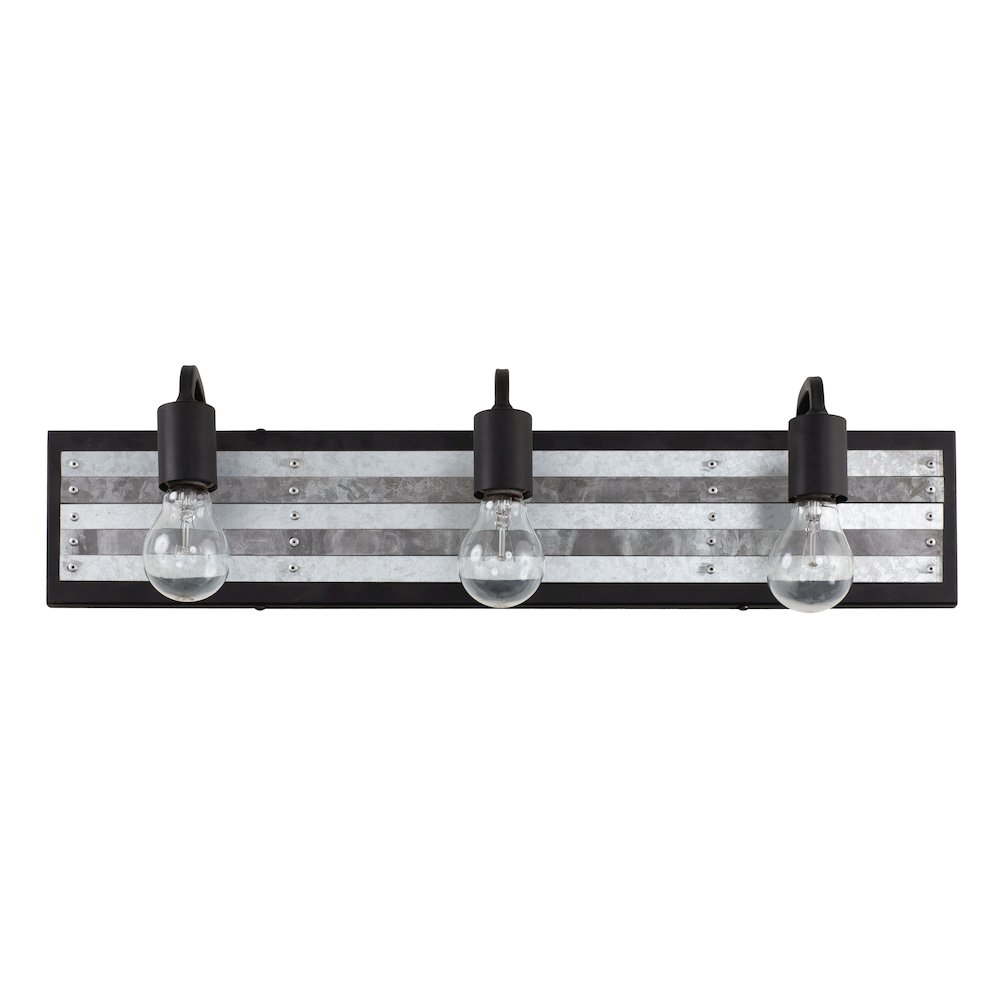 Abbey Rose 3-Lt Bath - Black/Galvanized. Picture 7