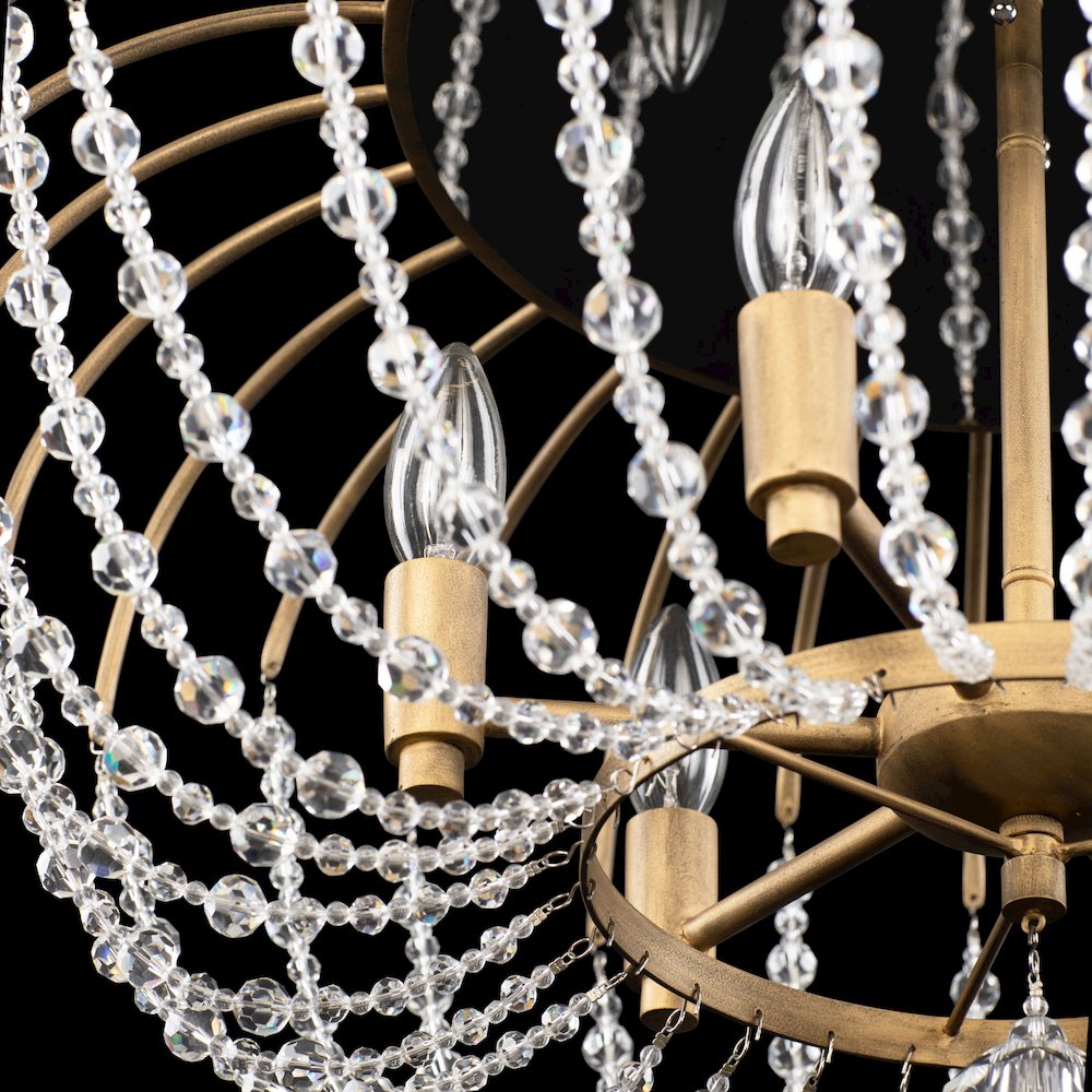 Voliere 6-Lt Semi-Flush - Havana Gold. Picture 3