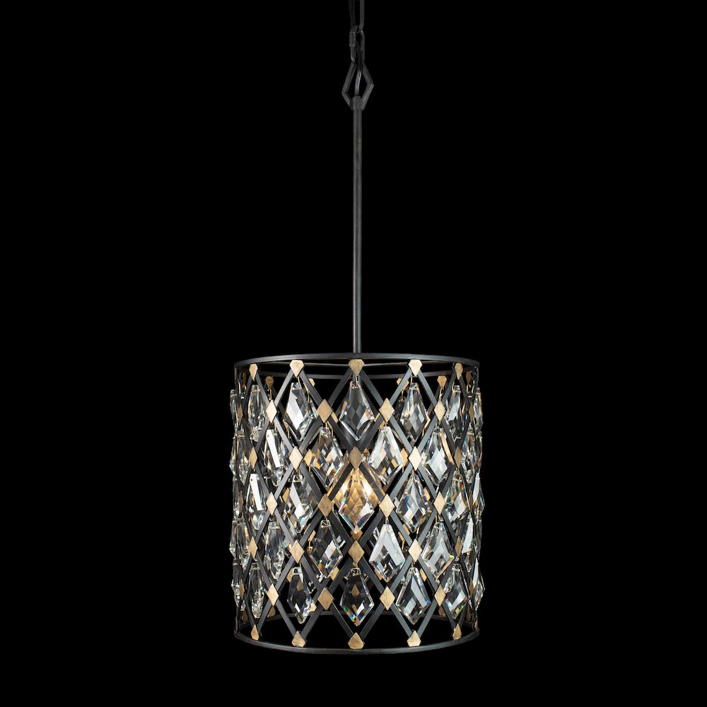 Windsor 1-Lt Crystal Pendant - Carbon/Havana Gold. Picture 3
