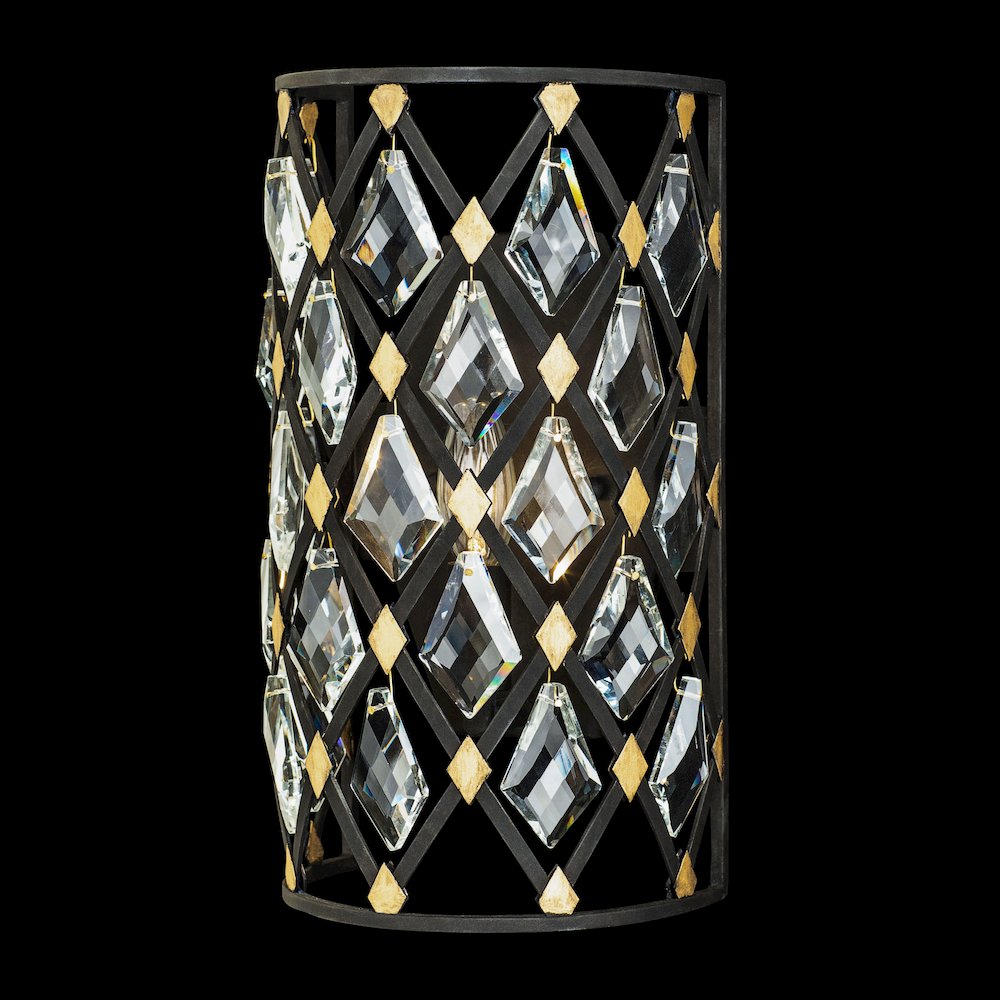 Windsor 1-Lt Crystal Sconce - Carbon/Havana Gold. Picture 4