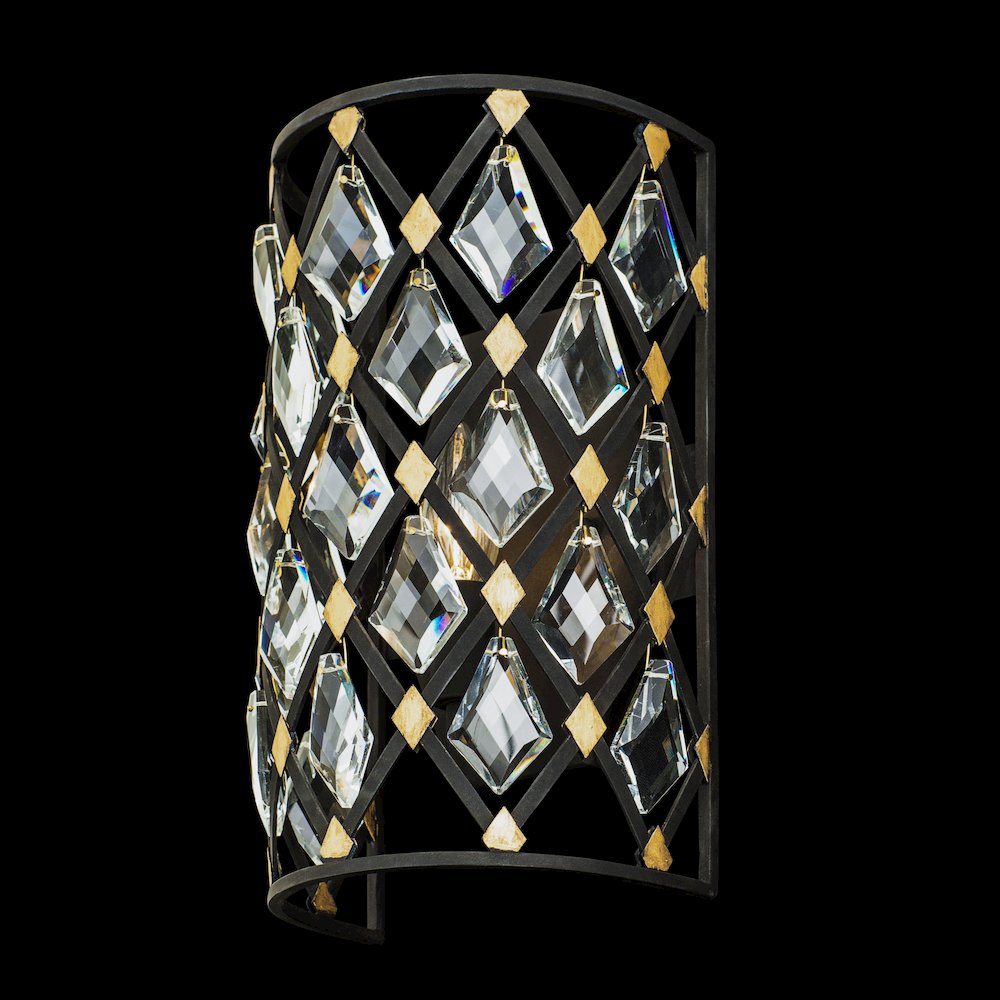 Windsor 1-Lt Crystal Sconce - Carbon/Havana Gold. Picture 6