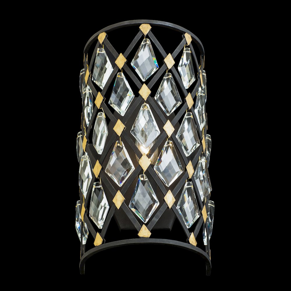 Windsor 1-Lt Crystal Sconce - Carbon/Havana Gold. Picture 8