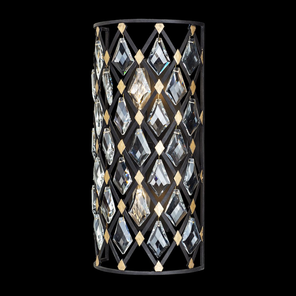 Windsor 2-Lt Crystal Sconce - Carbon/Havana Gold. Picture 2