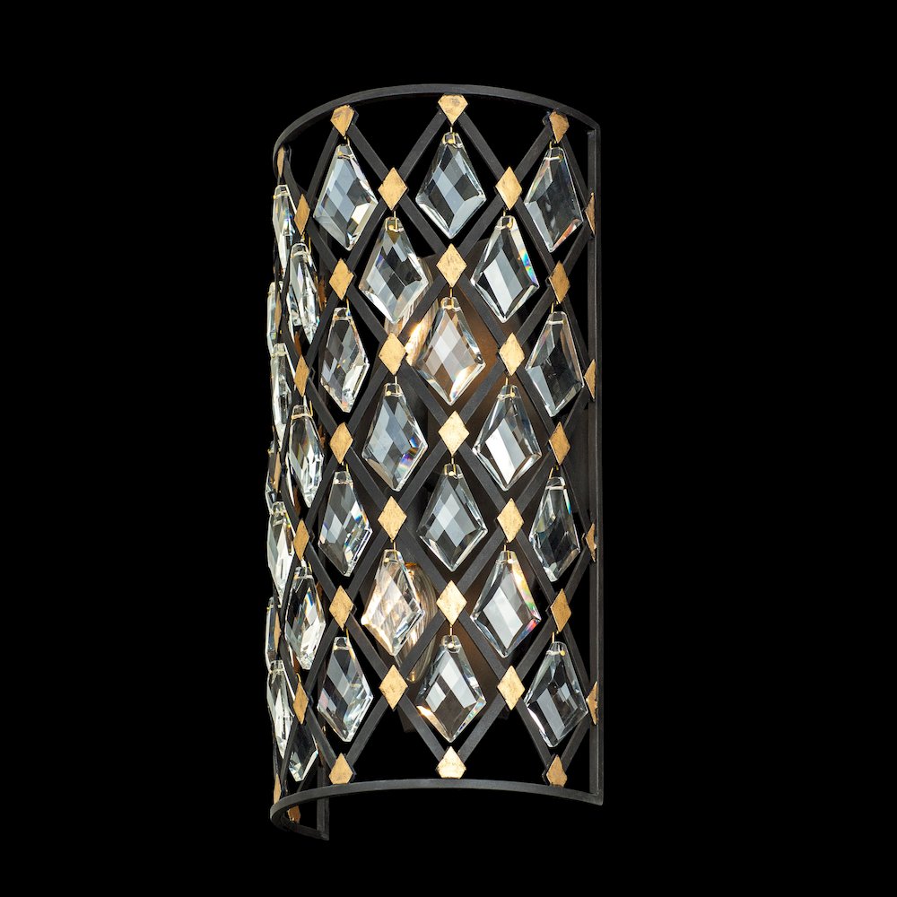 Windsor 2-Lt Crystal Sconce - Carbon/Havana Gold. Picture 6
