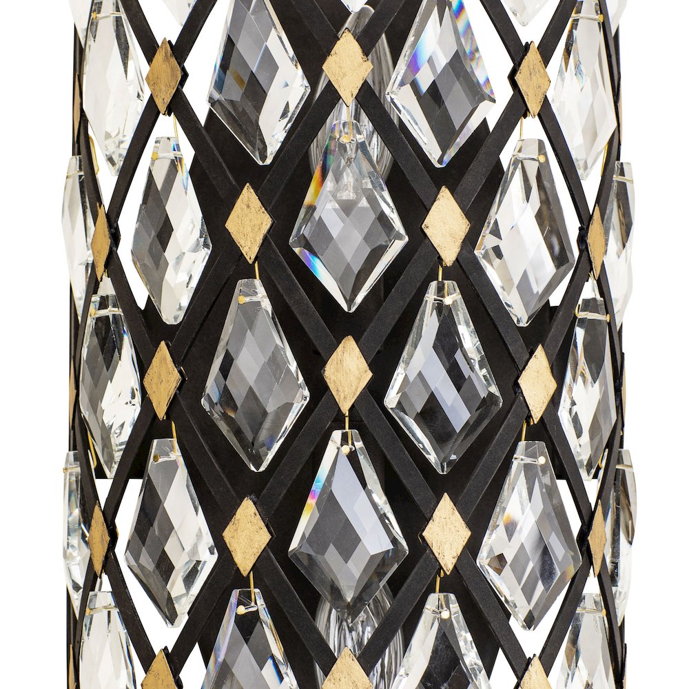Windsor 2-Lt Crystal Sconce - Carbon/Havana Gold. Picture 10