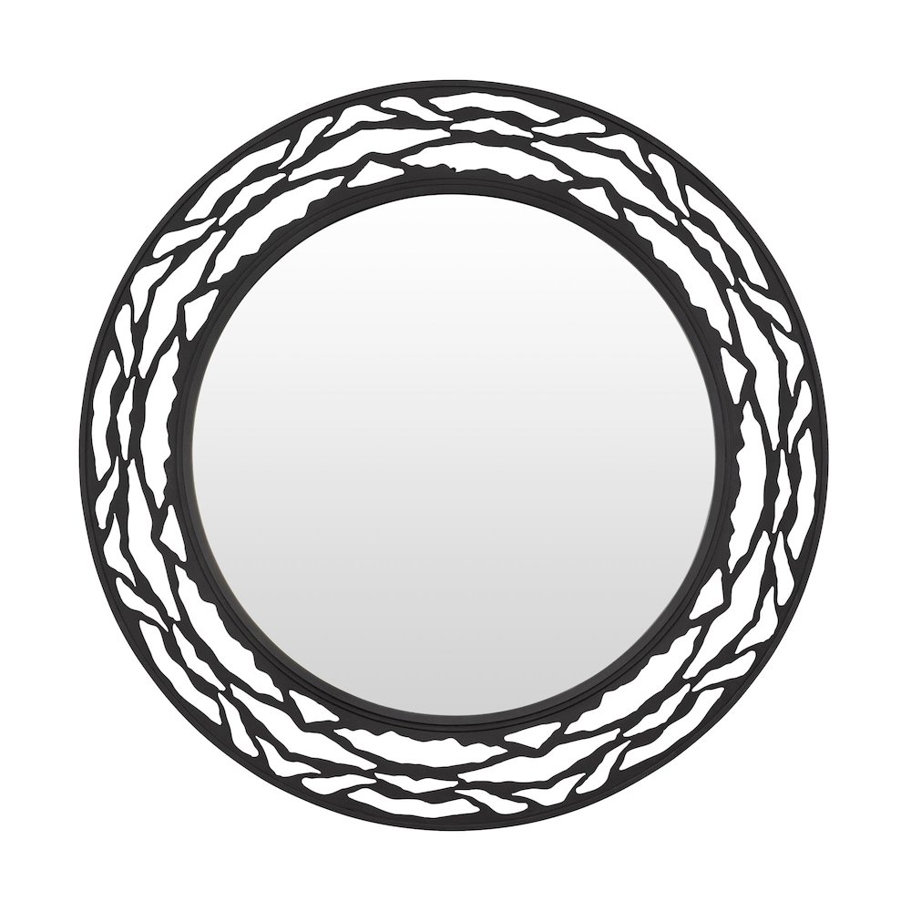 Kato 33-in Round Mirror - Carbon. Picture 1