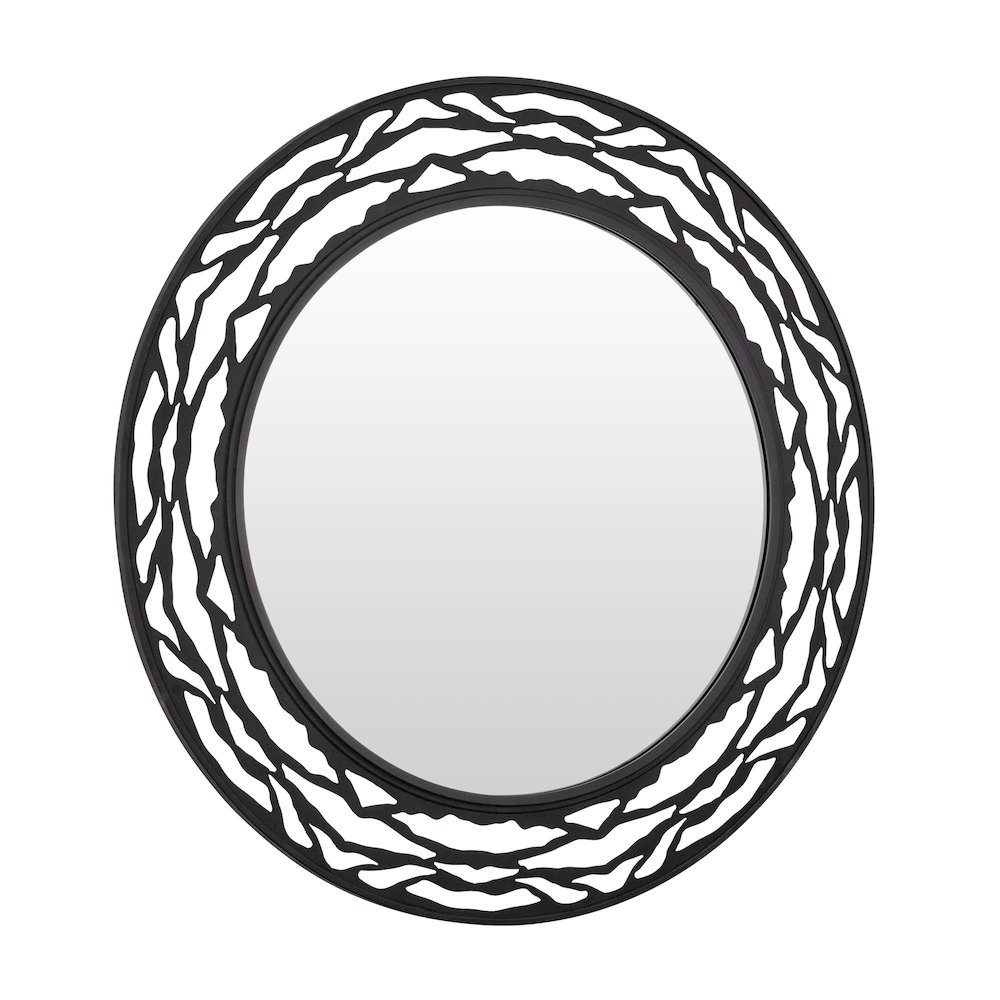 Kato 33-in Round Mirror - Carbon. Picture 2