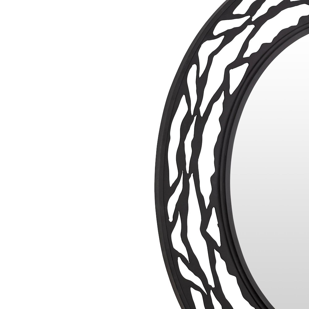 Kato 33-in Round Mirror - Carbon. Picture 3