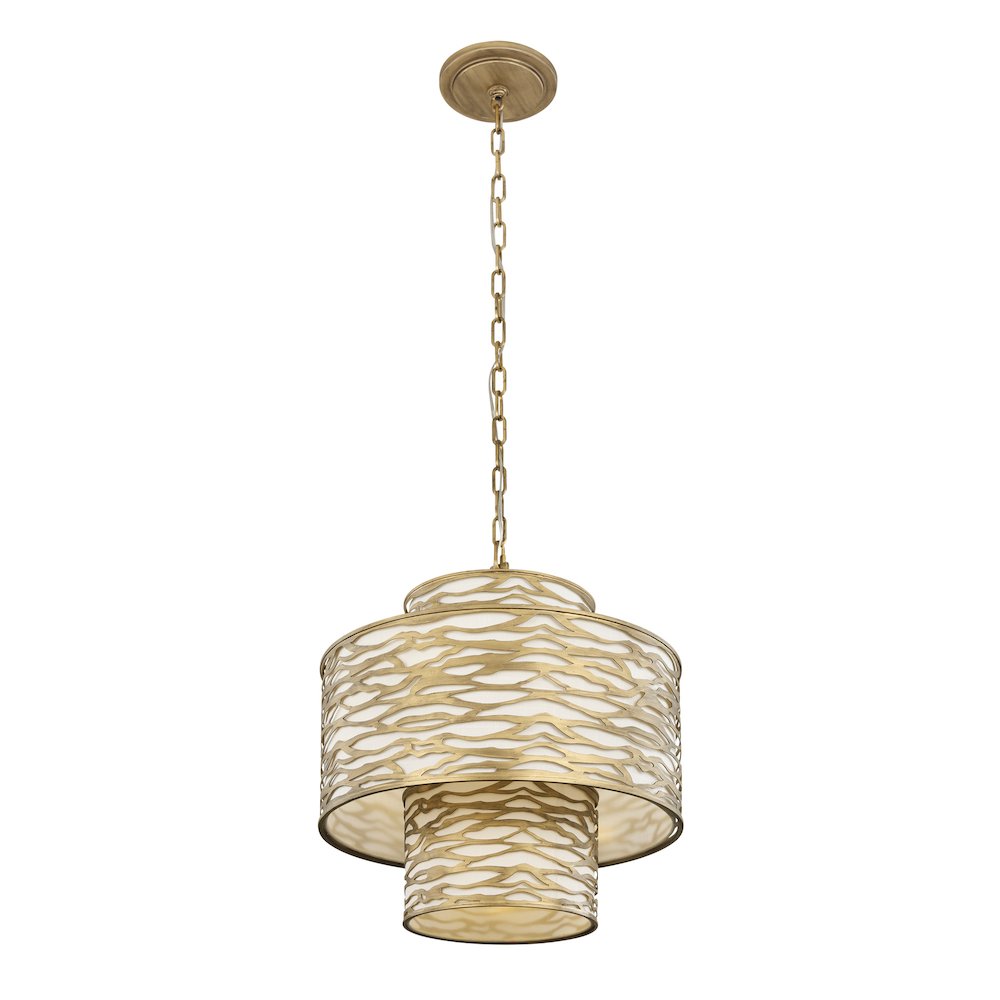 Kato 4-Lt 3-Tier Pendant - Havana Gold. Picture 3