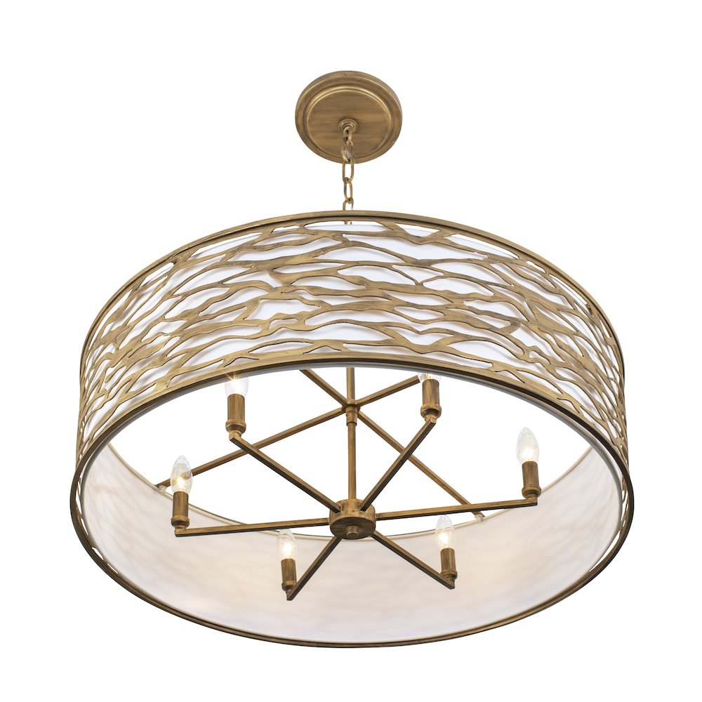 Kato 6-Lt Convertible Semi-Flush/Pendant - Havana Gold. Picture 4