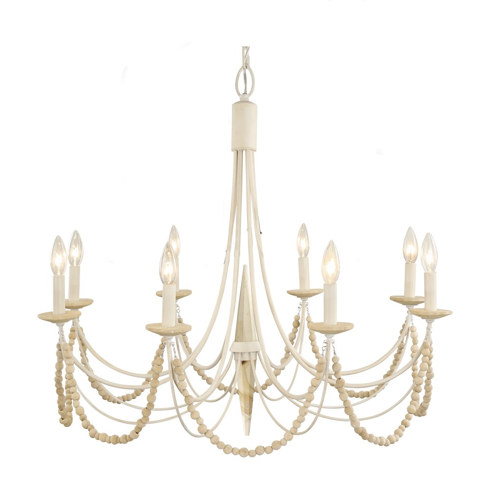 Brentwood 8-Lt Chandelier - Country White. Picture 1