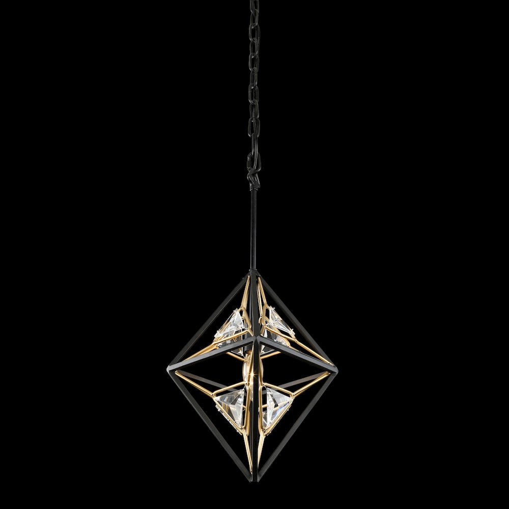 Marcia 1-Lt Mini Pendant - Matte Black/French Gold. Picture 5