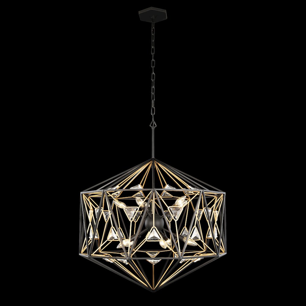 Marcia 10-Lt Pendnat - Matte Black/French Gold. Picture 4