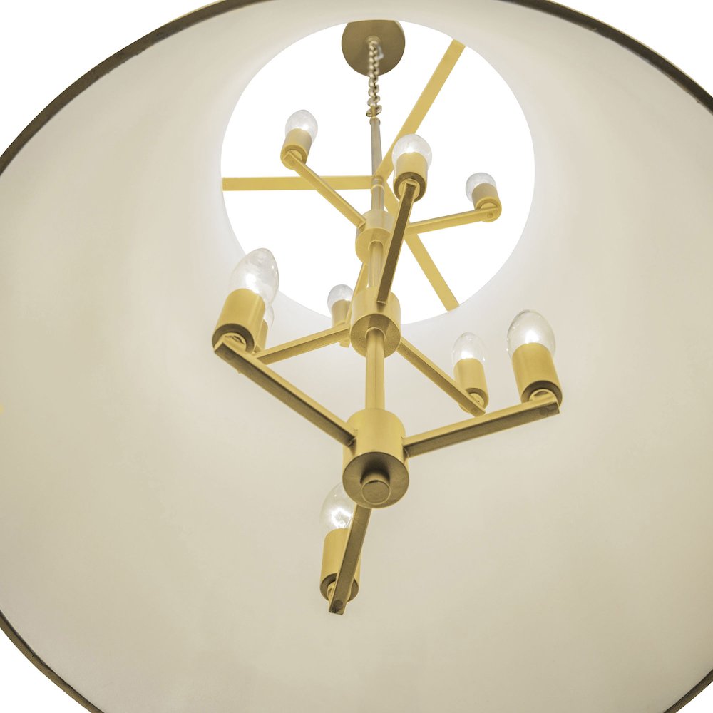 Coco 9-Lt Foyer - Matte White/French Gold. Picture 5