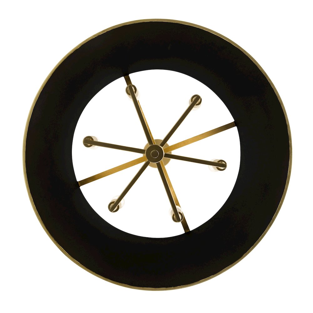 Coco 6-Lt Pendant - Matte Black/French Gold. Picture 5
