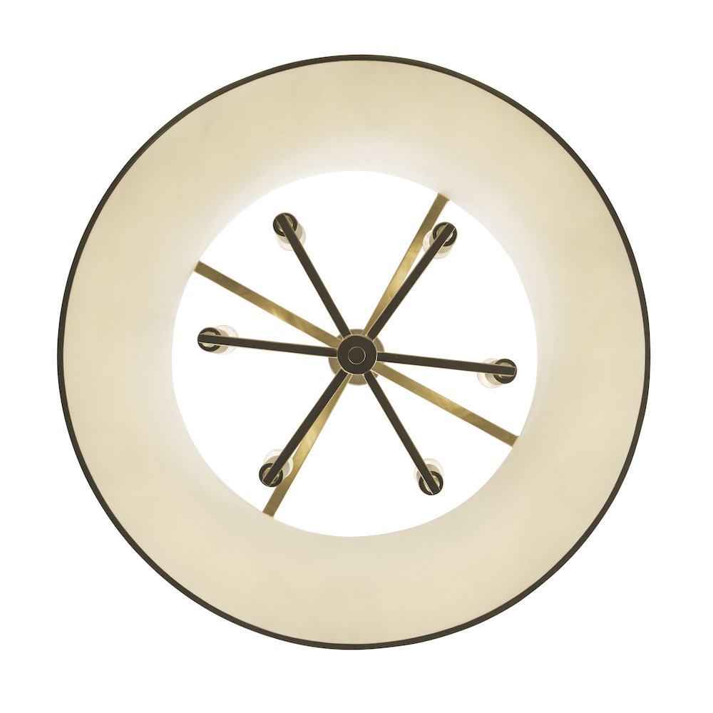 Coco 6-Lt Pendant - Matte White/French Gold. Picture 5