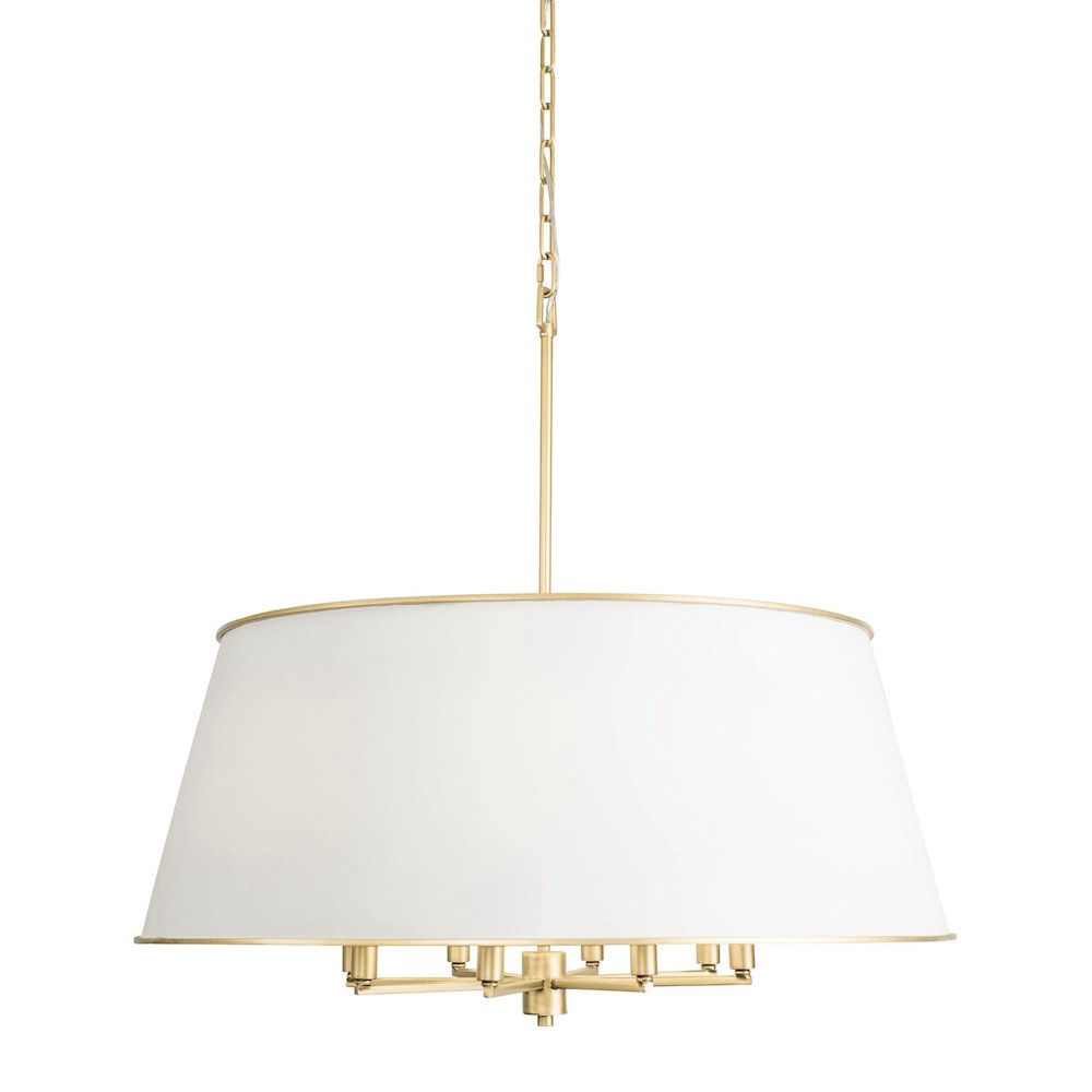 Coco 8-Lt Pendant - Matte White/French Gold. Picture 1