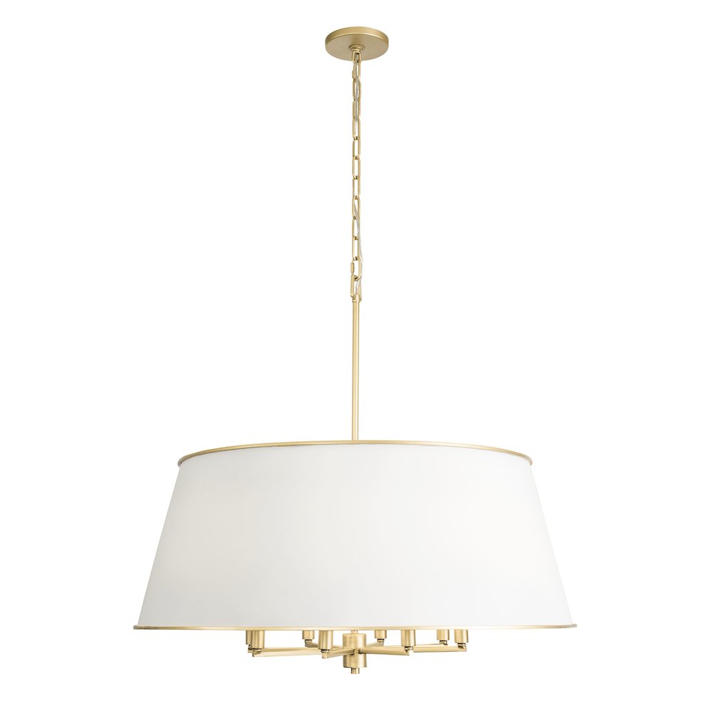 Coco 8-Lt Pendant - Matte White/French Gold. Picture 2
