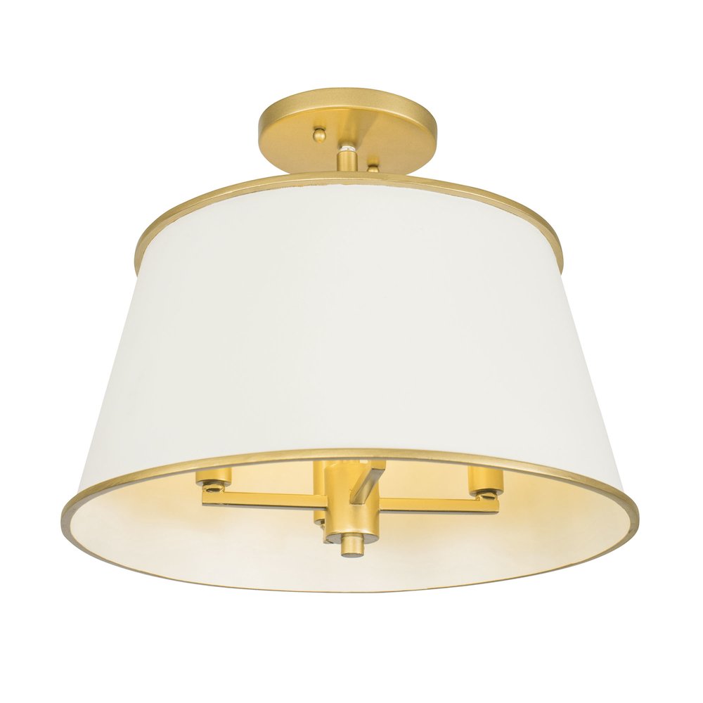 Coco 4-Lt Semi-Flush - Matte White/French Gold. Picture 2