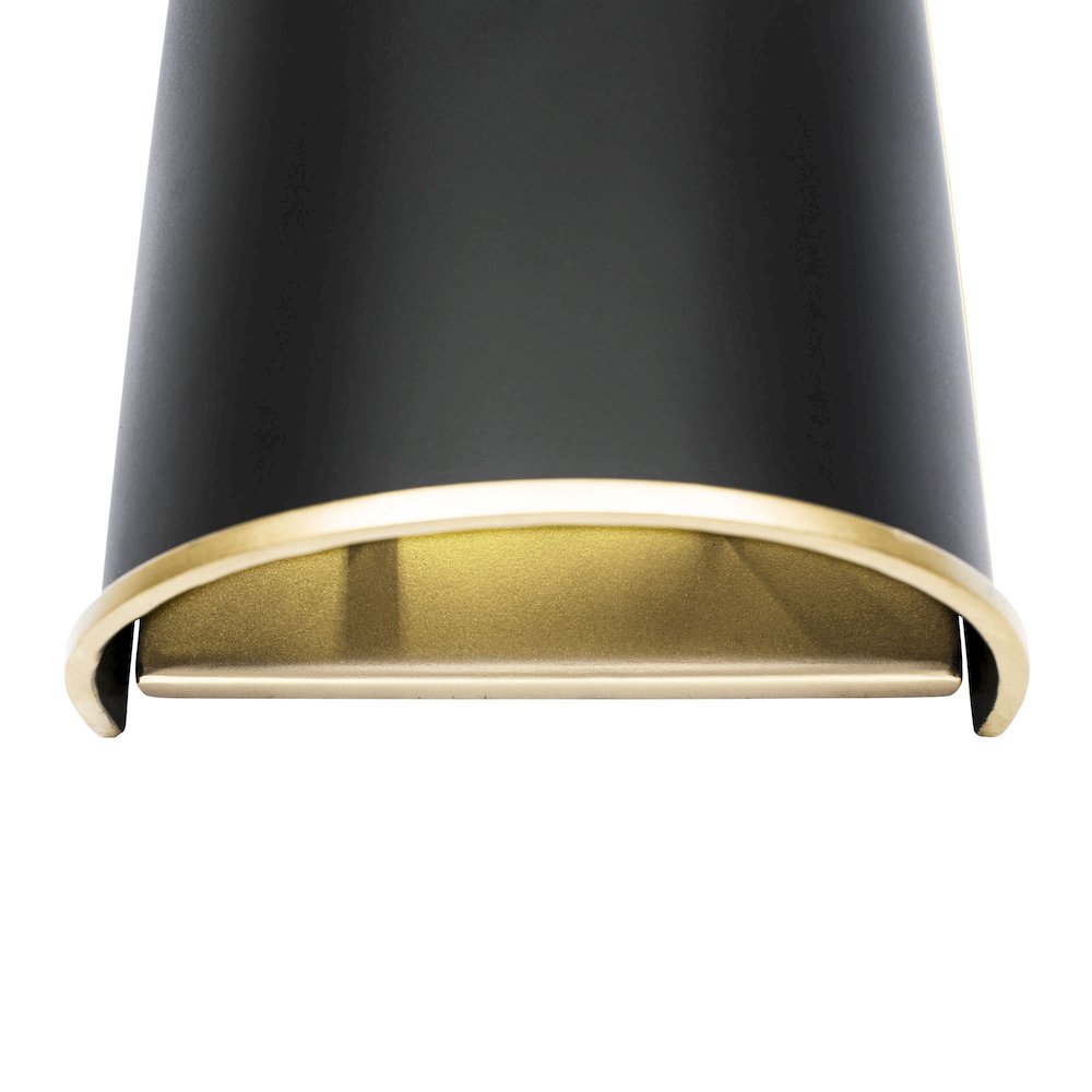 Coco 2-Lt Sconce - Matte Black/French Gold. Picture 5
