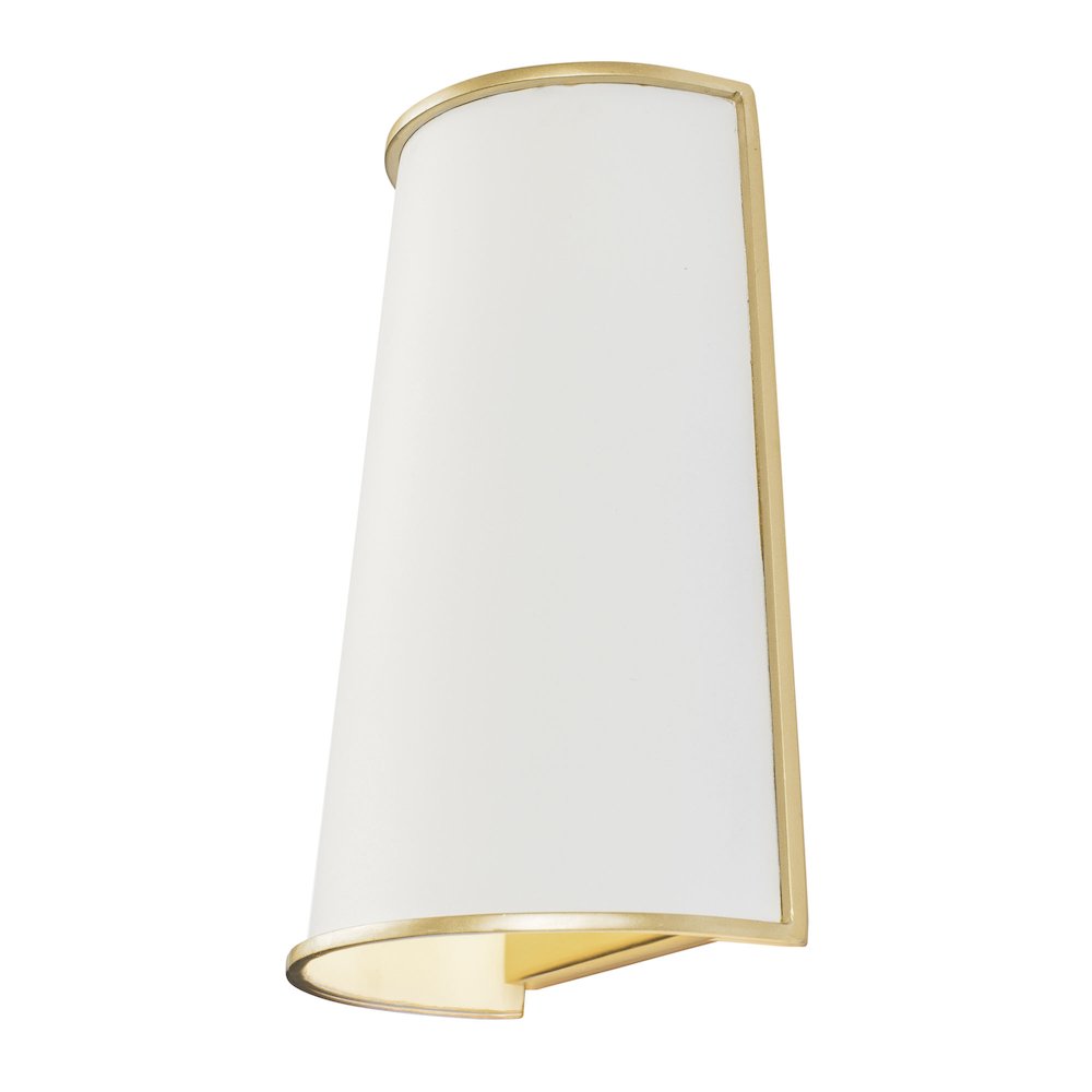 Coco 2-Lt Sconce - Matte White/French Gold. Picture 3