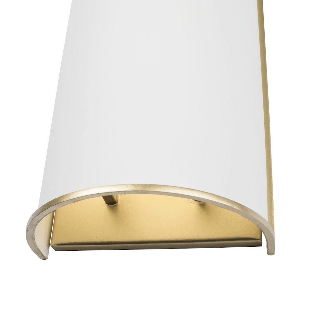 Coco 2-Lt Sconce - Matte White/French Gold. Picture 5