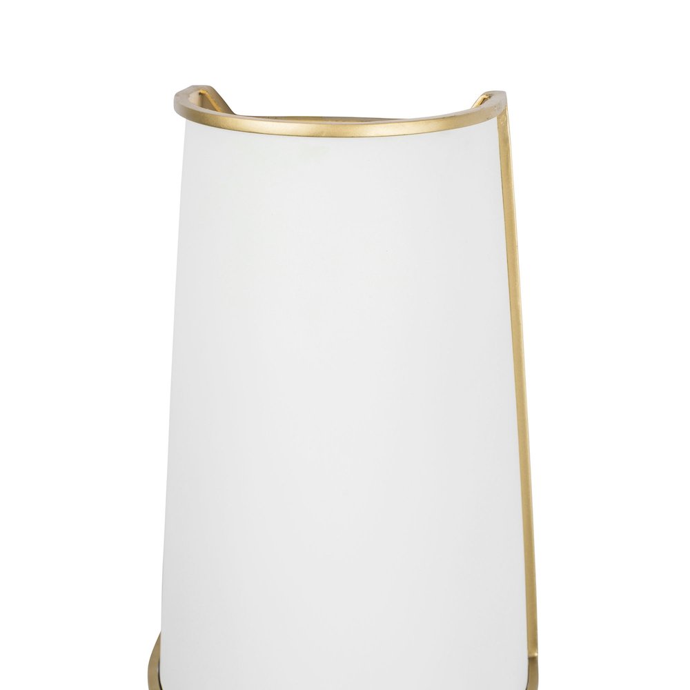 Coco 2-Lt Sconce - Matte White/French Gold. Picture 6