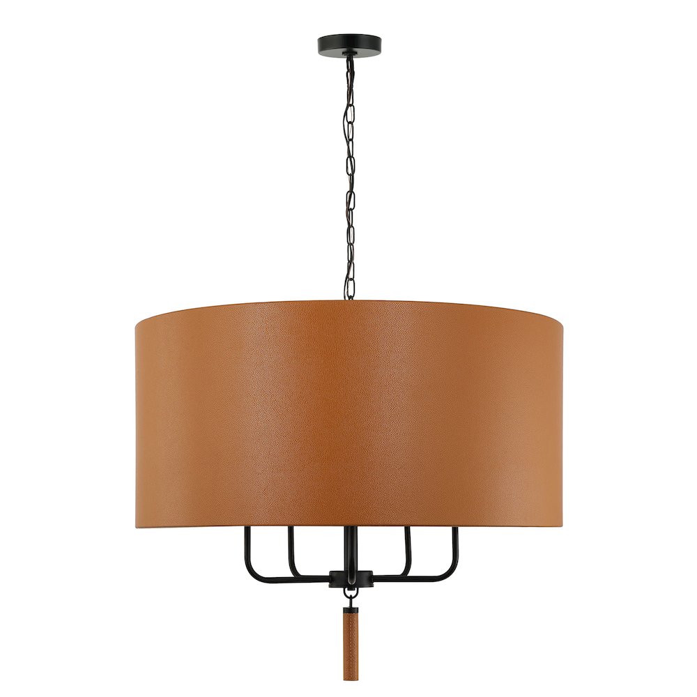 Secret Agent 5-Lt Pendant - Black/Camel Leather. Picture 2