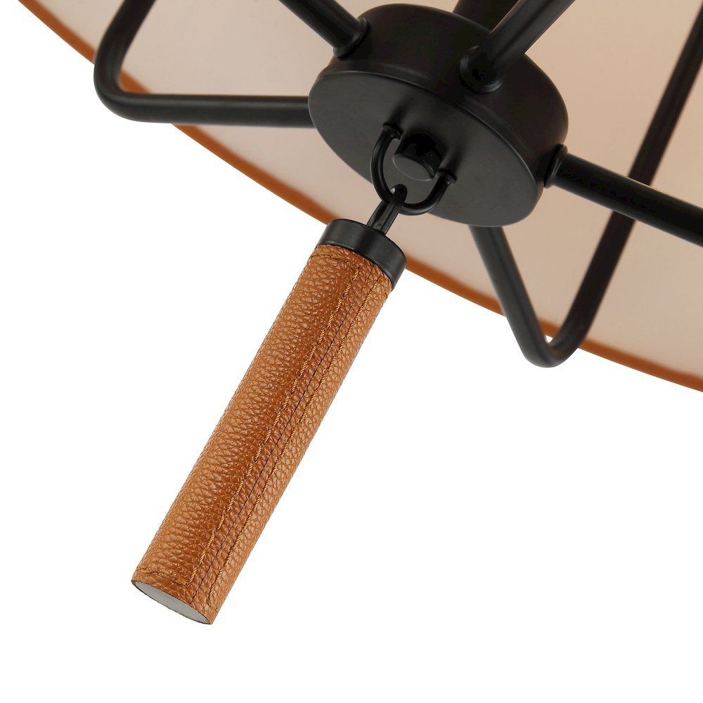 Secret Agent 5-Lt Pendant - Black/Camel Leather. Picture 4