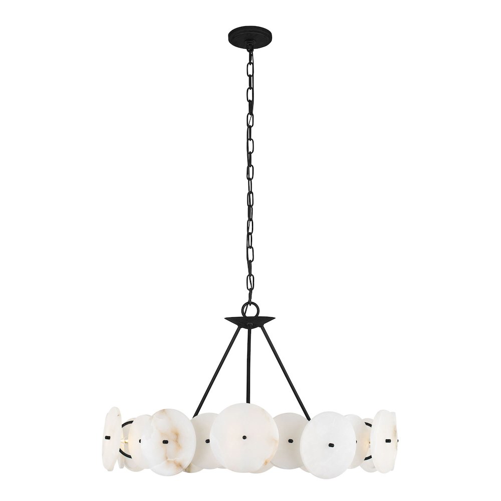 Cosmos 6-Lt   Chandelier - Matte Black. Picture 1