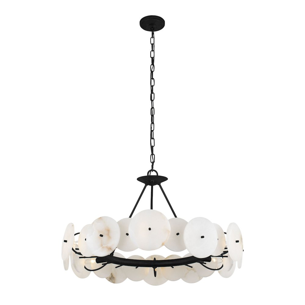 Cosmos 6-Lt   Chandelier - Matte Black. Picture 2