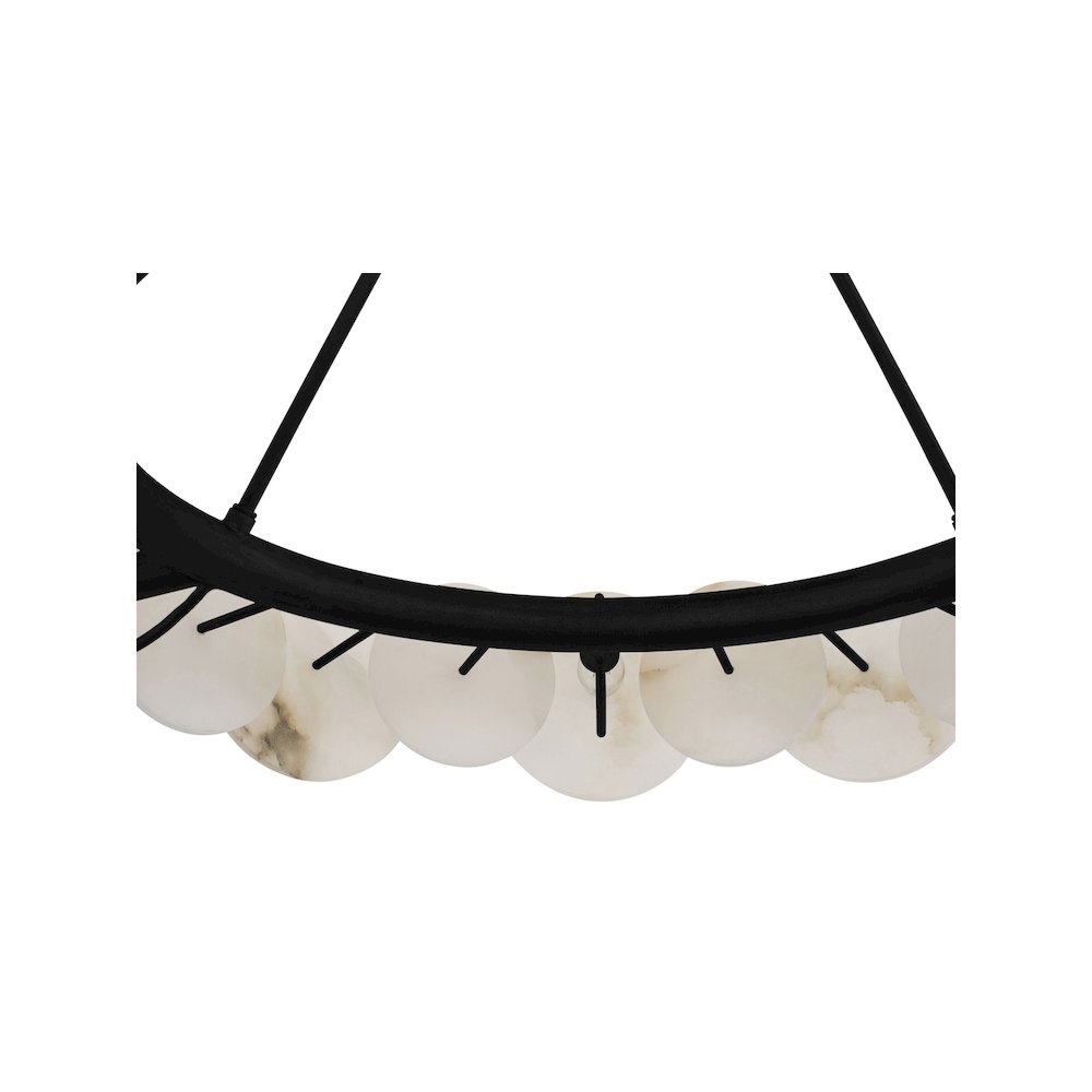 Cosmos 6-Lt   Chandelier - Matte Black. Picture 5