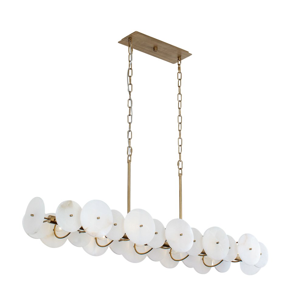 Cosmos 10-Lt Linear Pendant - Havana Gold. Picture 1