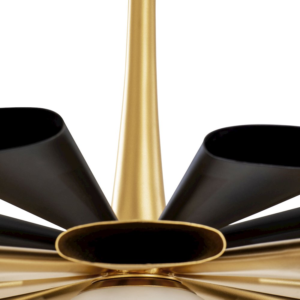 Daphne 1-Lt Large Pendant - Matte Black/French Gold. Picture 7