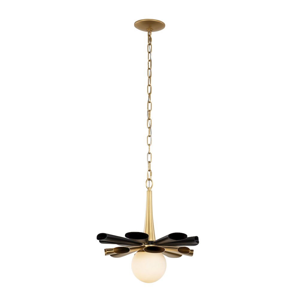Daphne 1-Lt Medium Pendant - Matte Black/French Gold. Picture 2