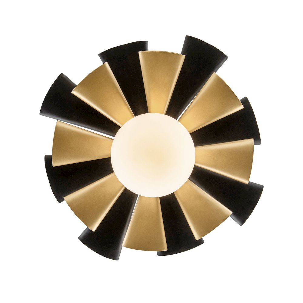 Daphne 1-Lt Medium Pendant - Matte Black/French Gold. Picture 3