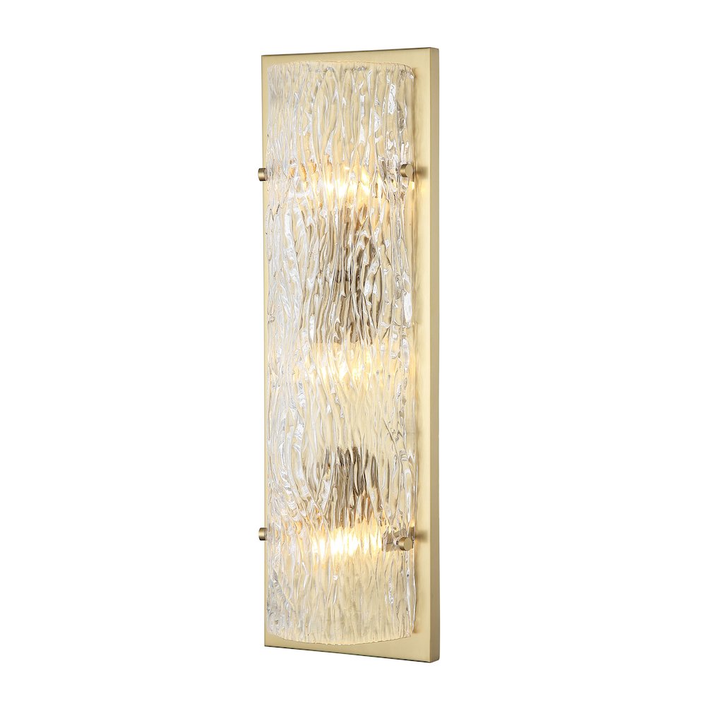 Morgan 3-Lt Sconce - Satin Brass. Picture 1