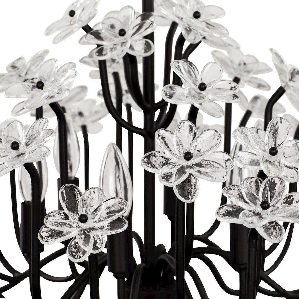 Wildflower 6-Lt Chandelier - Matte Black. Picture 6
