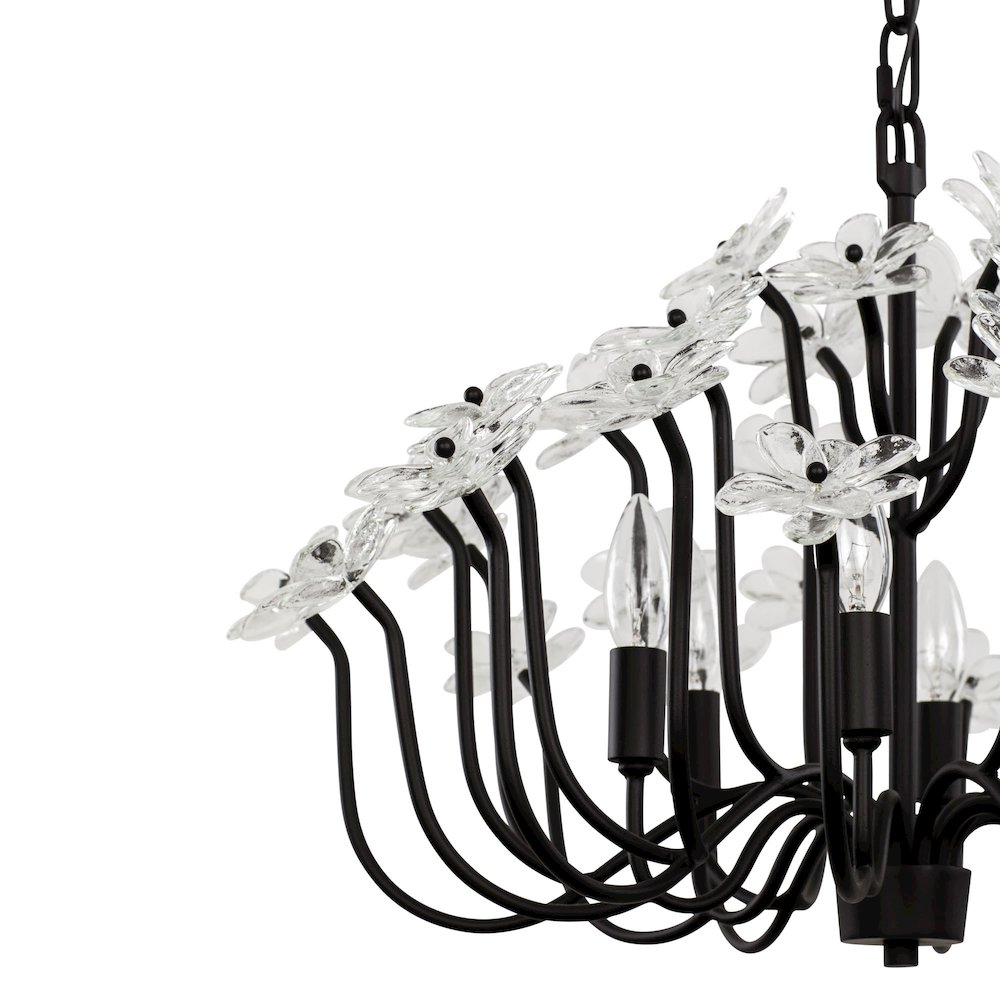 Wildflower 6-Lt Chandelier - Matte Black. Picture 7
