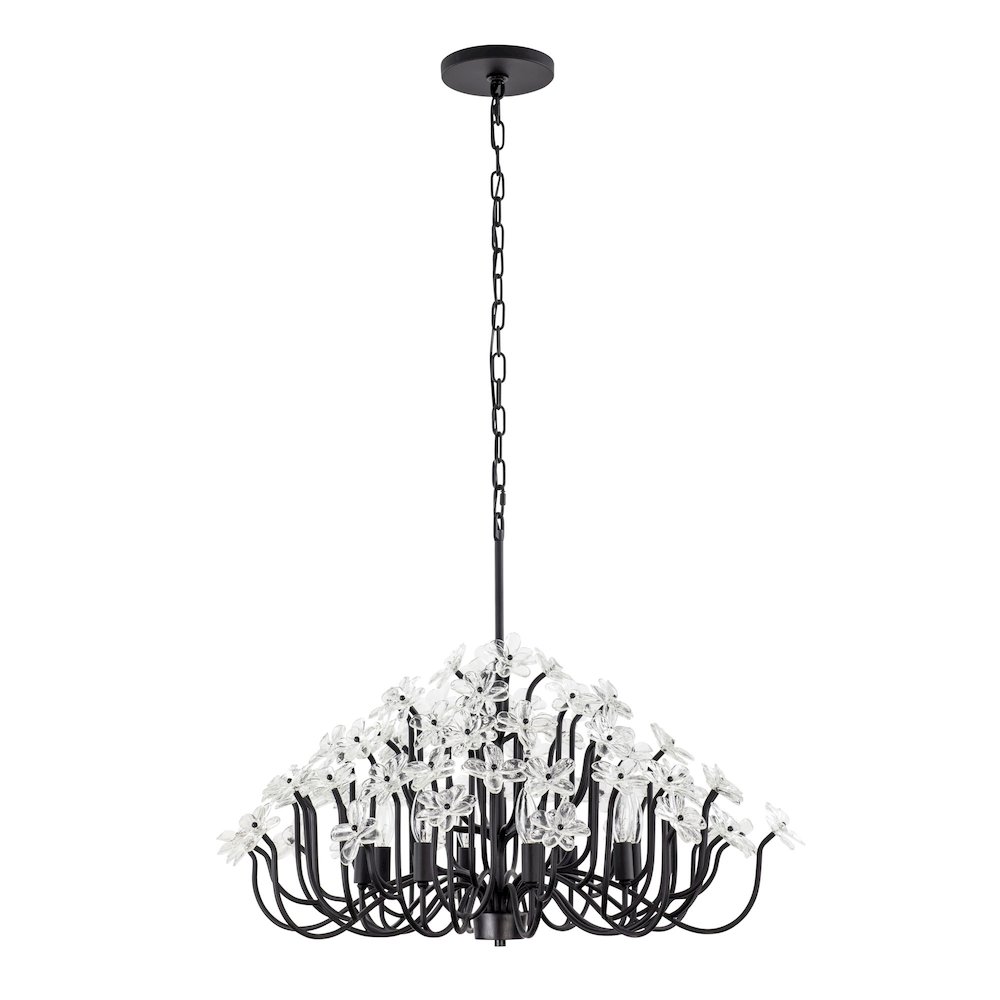 Wildflower 8-Lt Chandelier - Matte Black. Picture 4