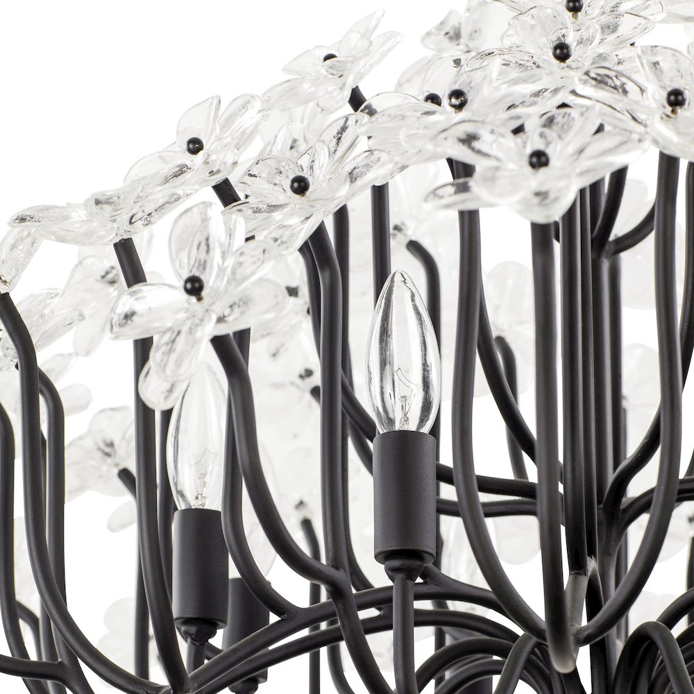 Wildflower 8-Lt Chandelier - Matte Black. Picture 6