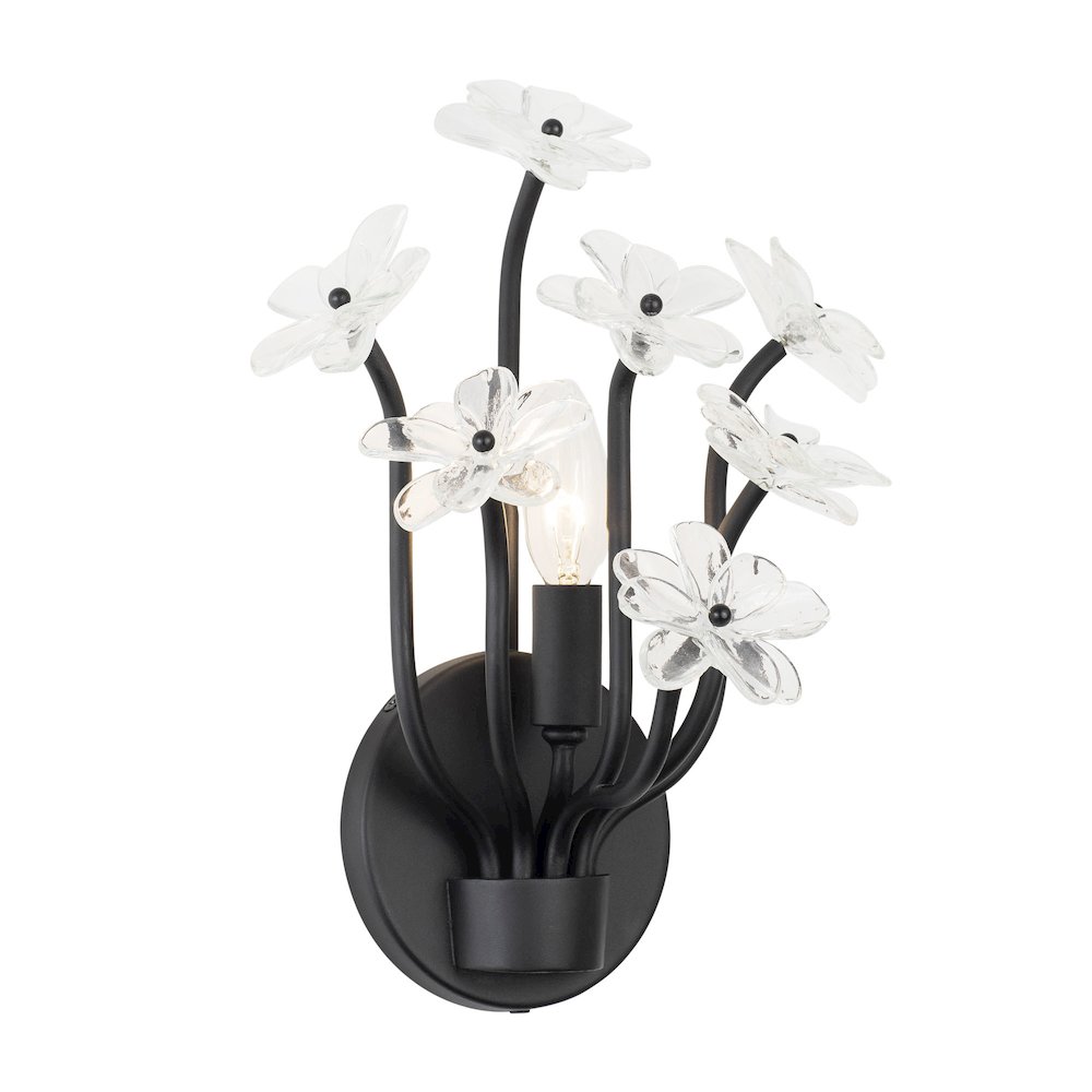 Wildflower 1-Lt Sconce - Matte Black. Picture 2