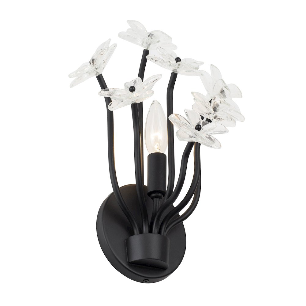 Wildflower 1-Lt Sconce - Matte Black. Picture 3