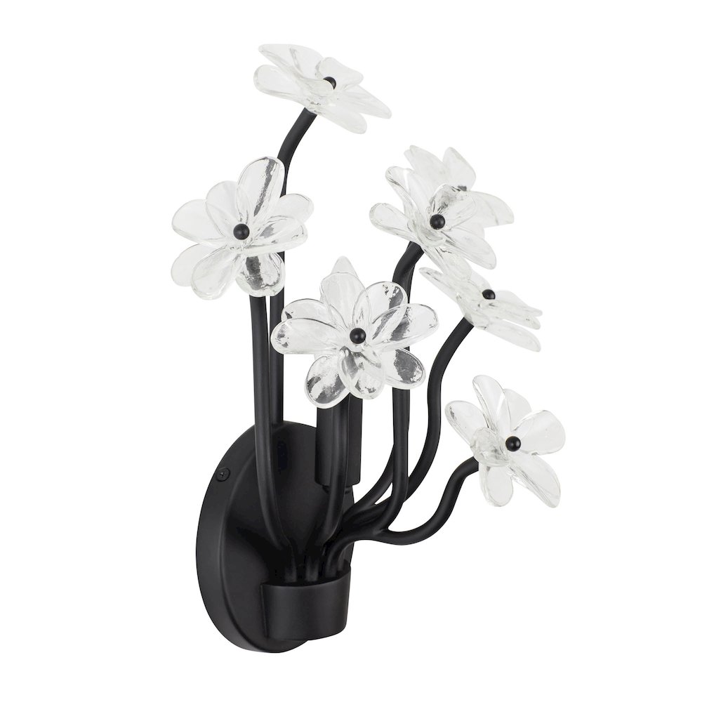 Wildflower 1-Lt Sconce - Matte Black. Picture 6