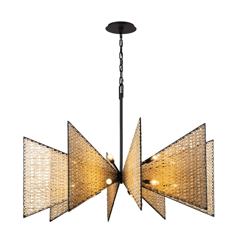 Machina 16-Lt Chandelier - Matte Black/Sulihiya. Picture 1