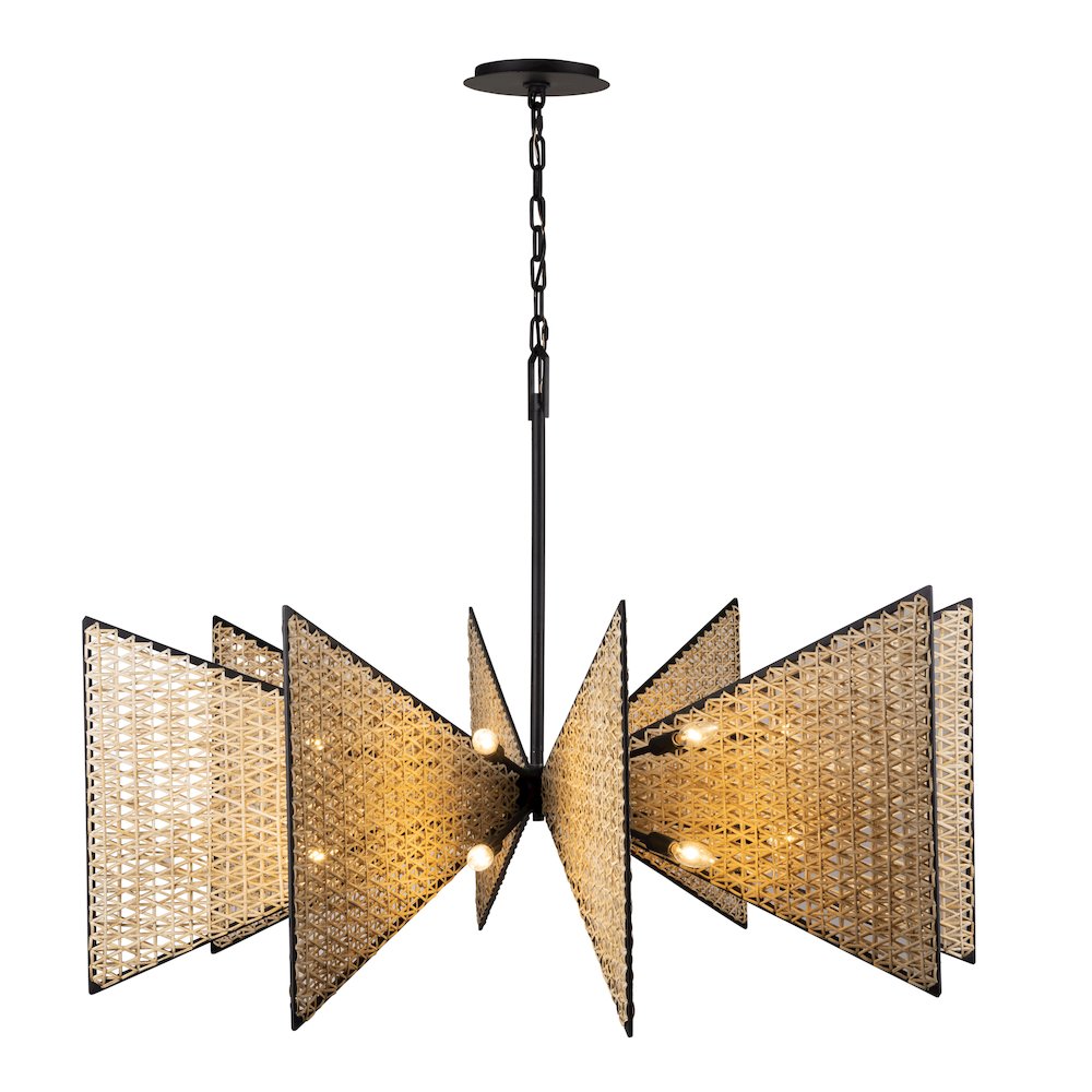 Machina 16-Lt Chandelier - Matte Black/Sulihiya. Picture 2