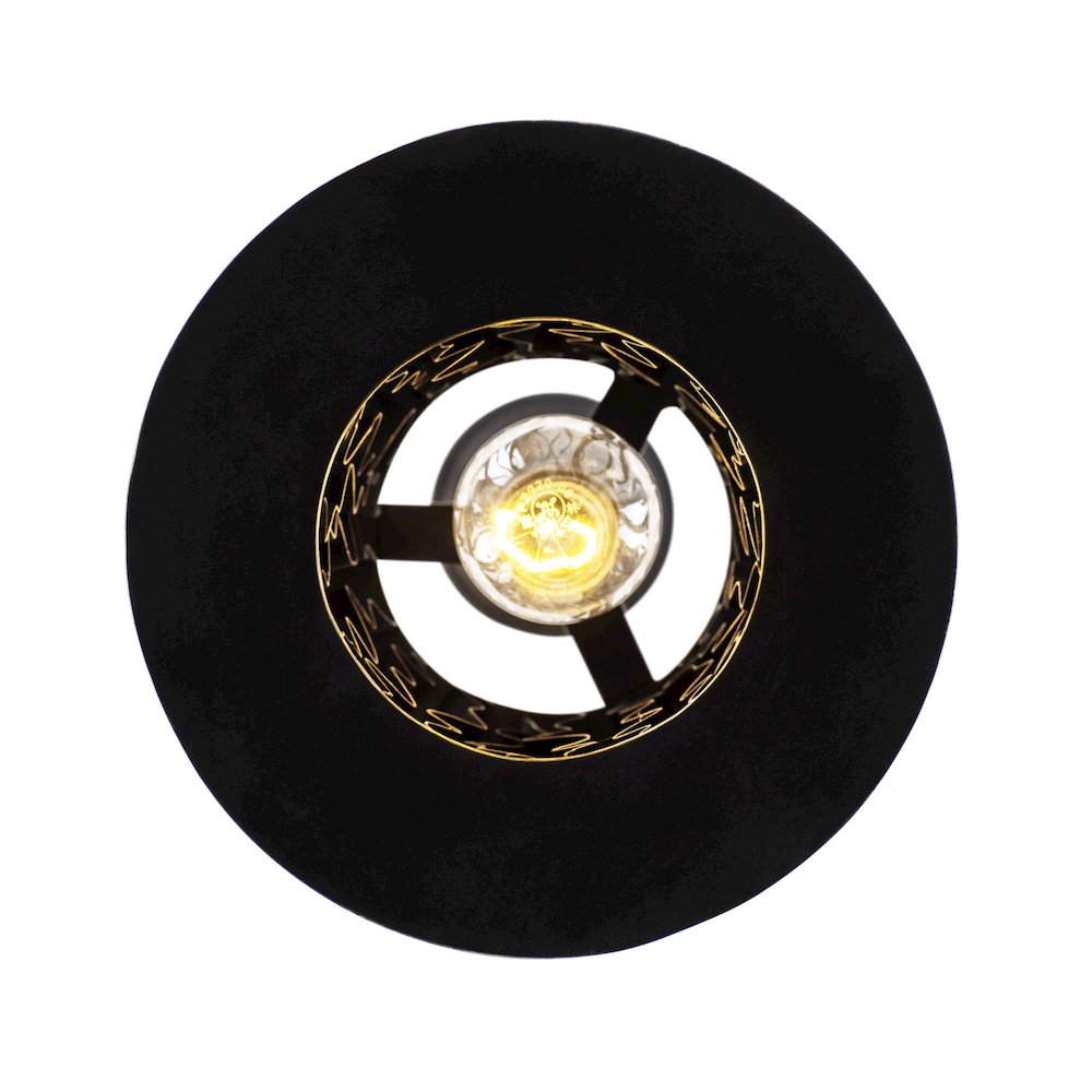 Estela 1-Lt Mini Pendant - Matte Black/French Gold. Picture 3
