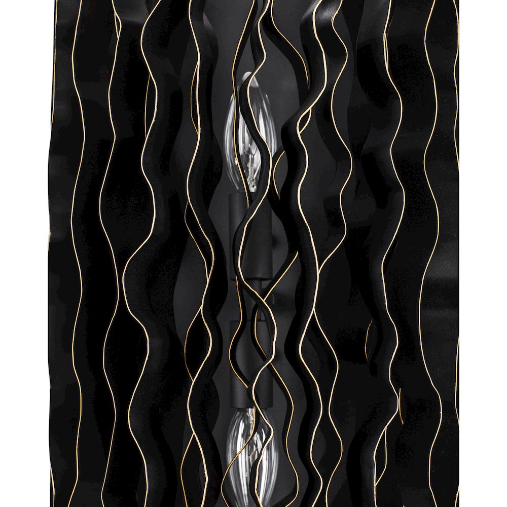Estela 2-Lt Sconce - Matte Black/French Gold. Picture 6