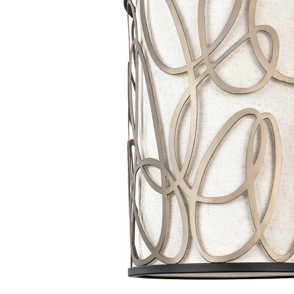 Scribble 6-Lt Foyer - Matte Black/Artifact. Picture 6