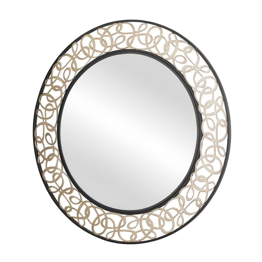 Scribble 33-in Wall Mirror - Matte Black/Artifact. Picture 2